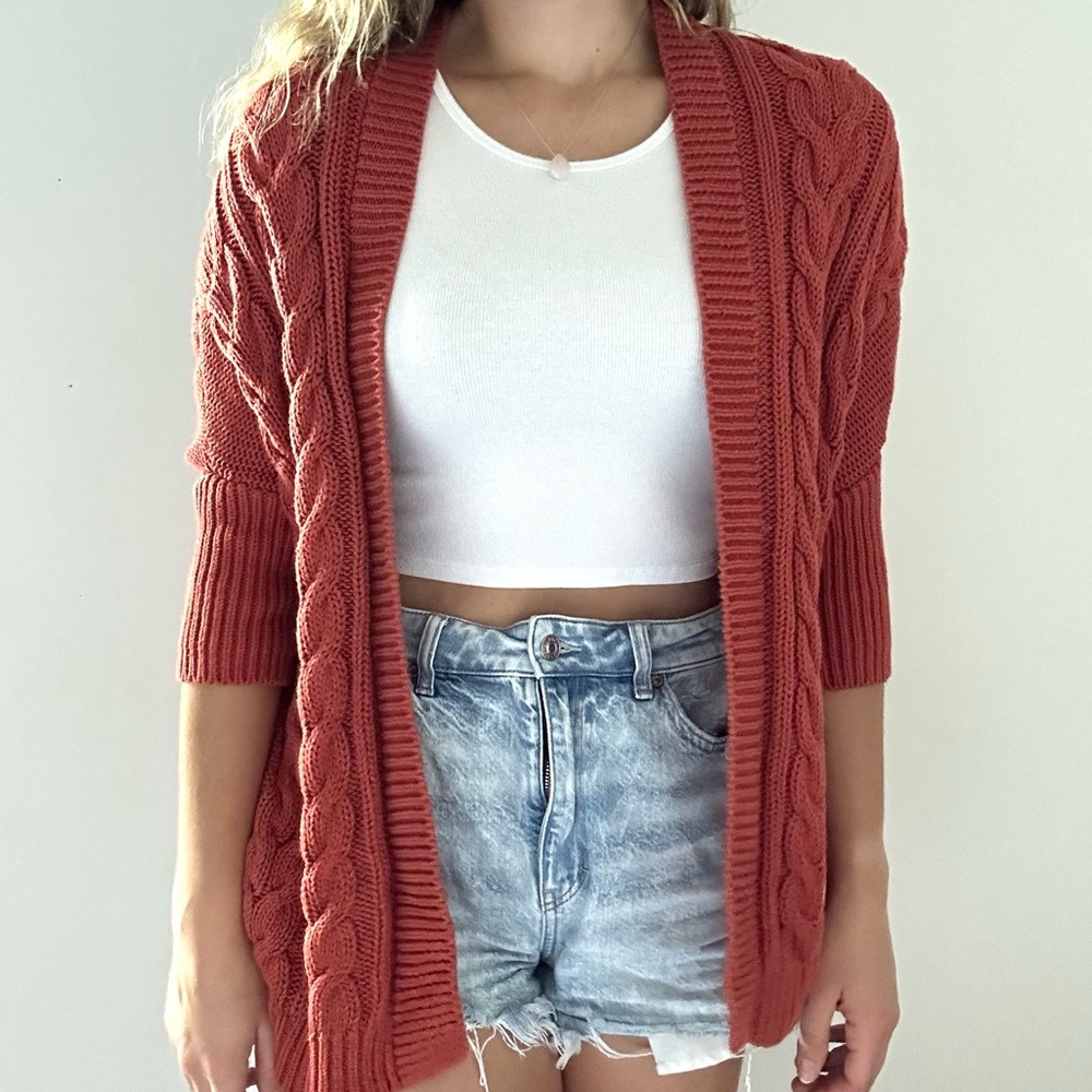 Anthology Paprika 1/2 Sleeve Cardigan Sweater